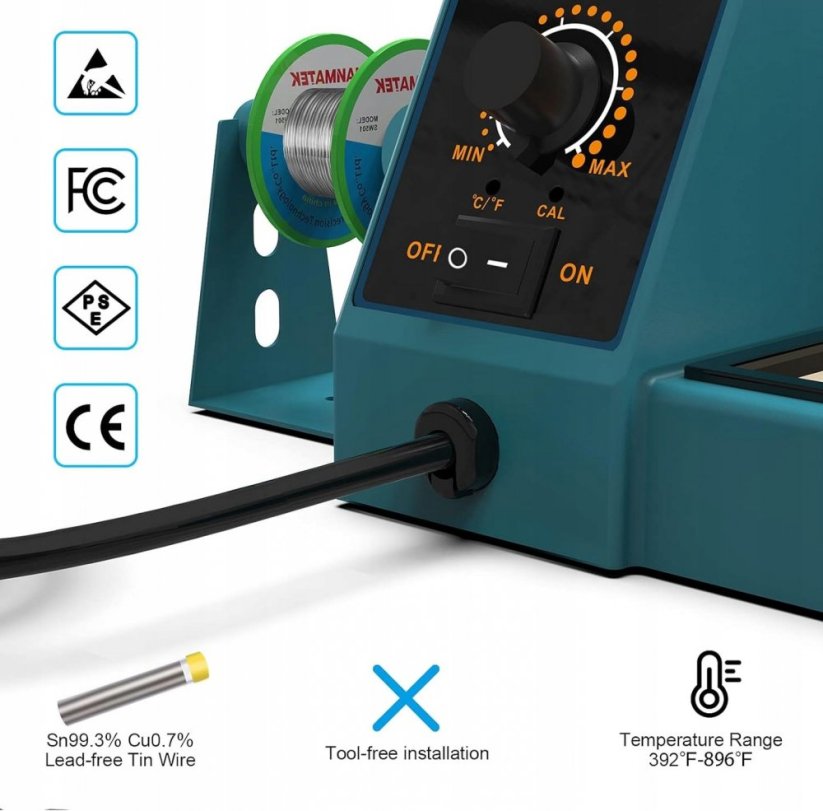 HANMATEK SD2 digitální pájecí stanice 60W