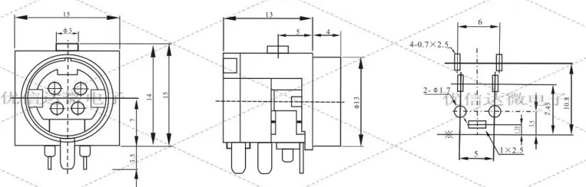 MPC Terminal DIN 4Pin Female DC Power Plug, 24V