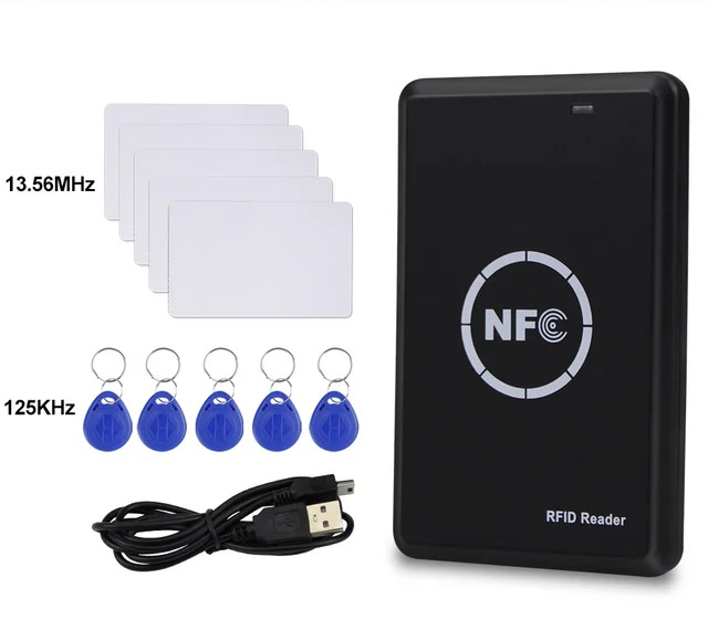 NFC smart card Reader/Writer, RFID, 125KHz, 13.56MHz, USB programmer