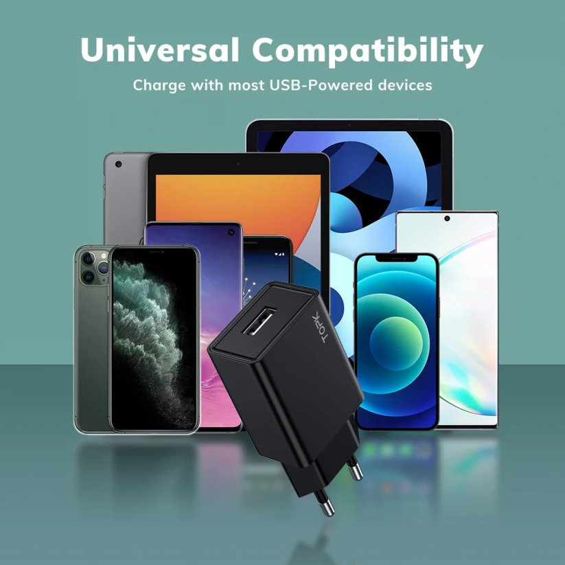 TOPK USB nabíječka 5V 2A, černá