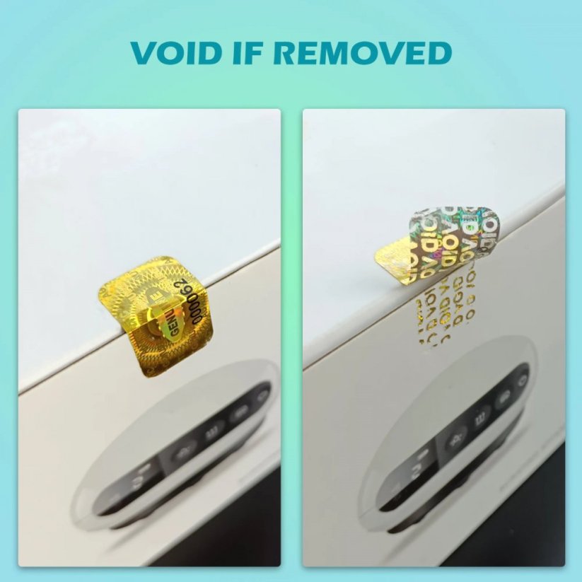 Holografické bezpečnostní nálepky (pečeť), 25x15mm, zlaté, arch 60ks