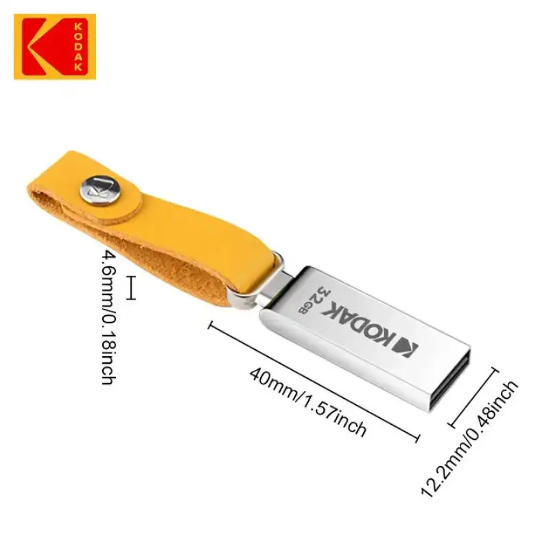 KODAK 32GB flash disk, USB 2.0, s poutkem - žlutá