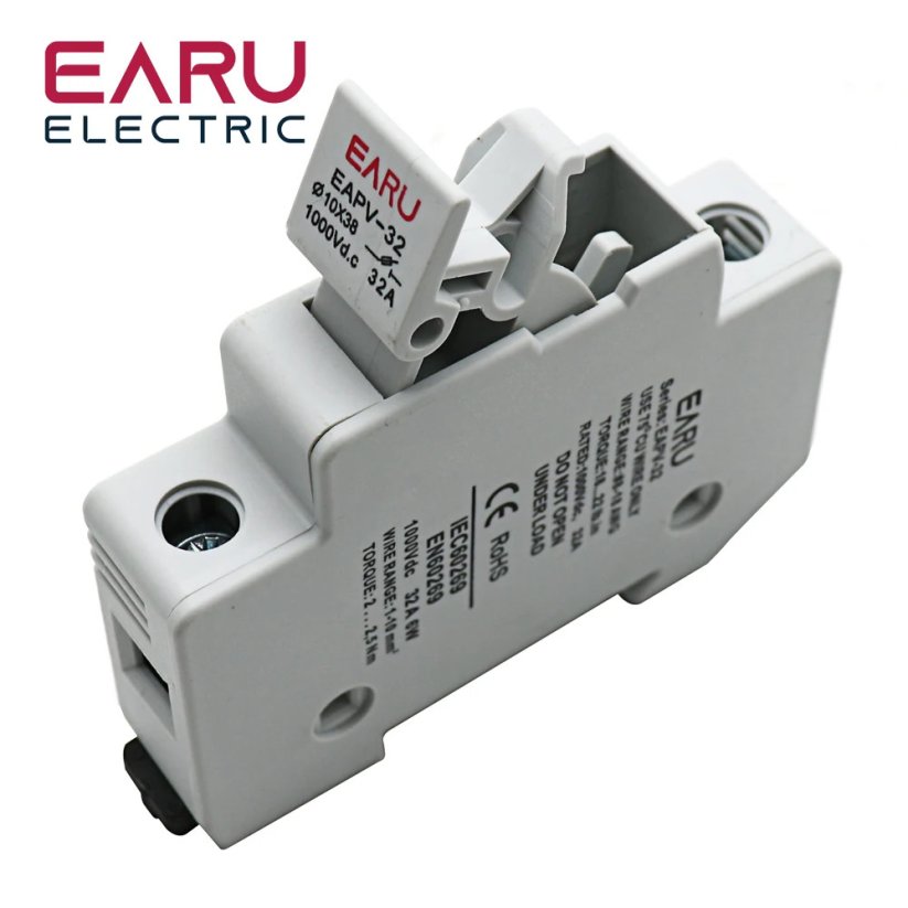 EARU 1P DIN pojistkový odpojovač PV DC 1000V 32A