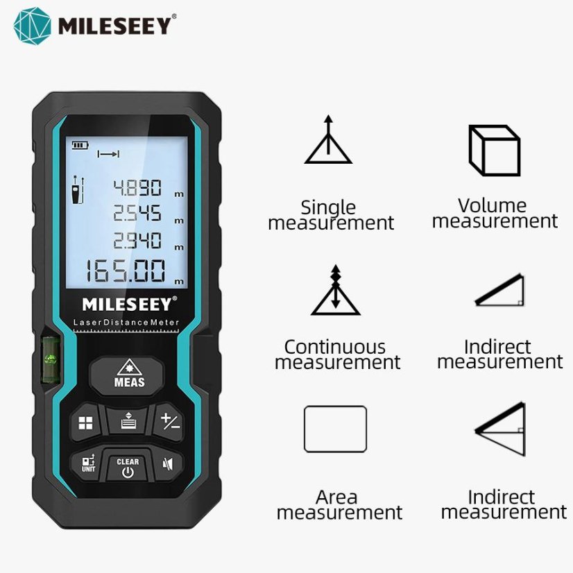 MILESEEY S6 laserový měřič vzdálenosti 40m