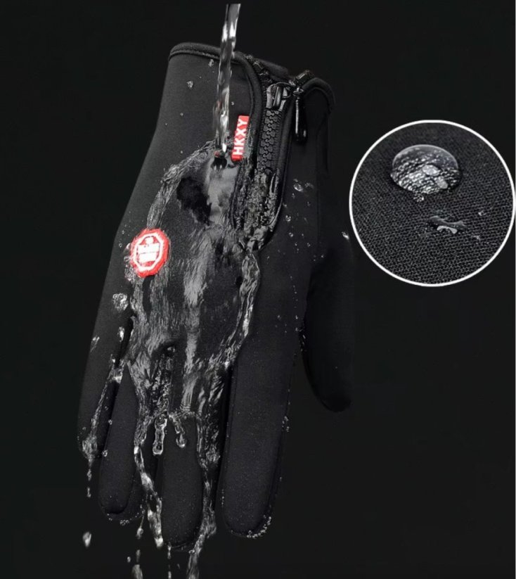 BQ19I Podzimní/Zimní rukavice pro dotykové displeje, vel. XXL, černé