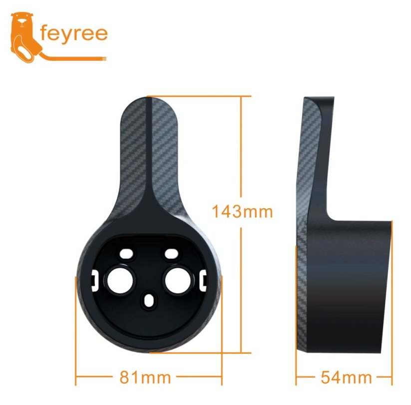 Feyree EV Dock Type 2, nástěnný držák kabelu, černý