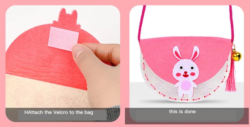 Sobík Crossbody plstěná taška DIY, řemeslná sada pro děti