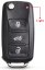 KEYYOU klíč VW Škoda, flip, obal, 3 tlačítka