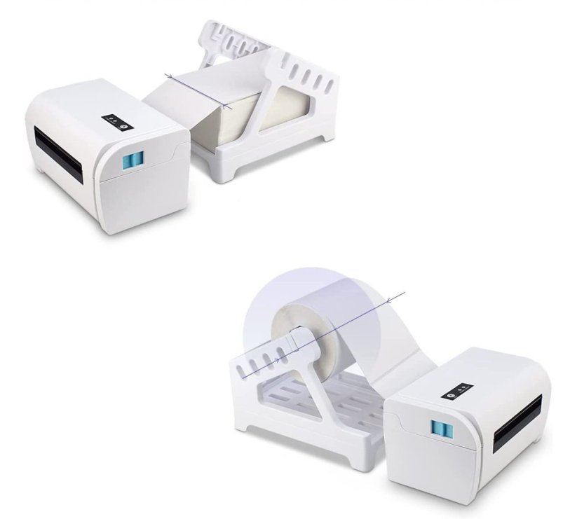 Stojan na etikety, světlý, pro role a skládané štítky, plast