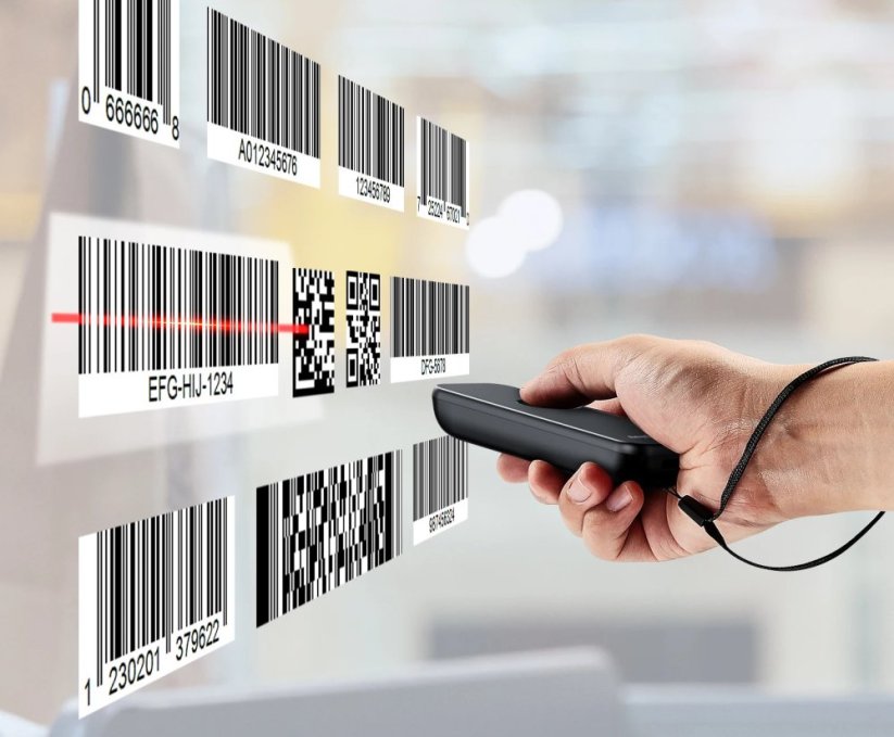 AnyEast AT004 Mini 2D CCD bezdrátová čtečka čárových kódů, Bluetooth / 2.4GHz / USB