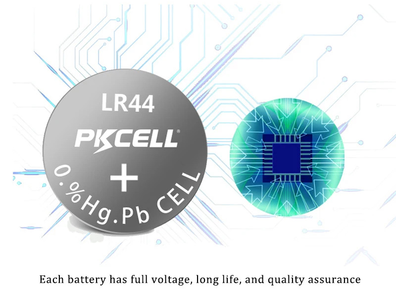 PKCELL LR44 alkalická baterie 1.5V, 10ks, blistr balení