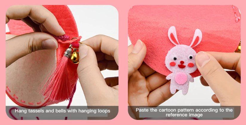 Dinosaurus Crossbody plstěná taška DIY, řemeslná sada pro děti