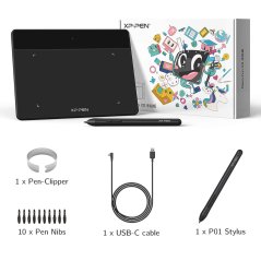 XP-Pen Deco Fun XS, černý