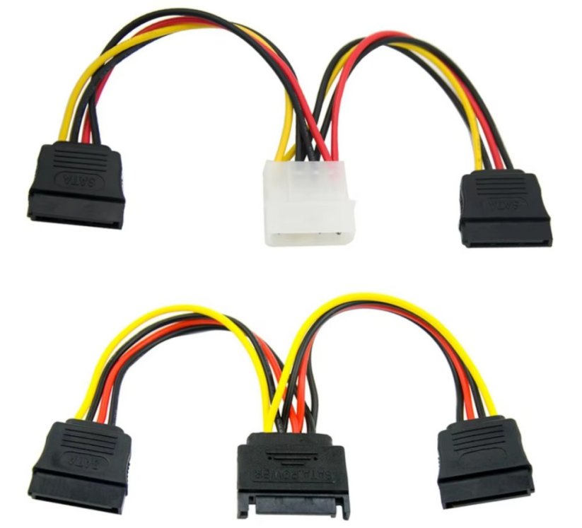 Sada rámeček pro 2x 2.5" HDD/SSD na 3.5" pozice, montážní sada s datovými a napájecími kabely SATA