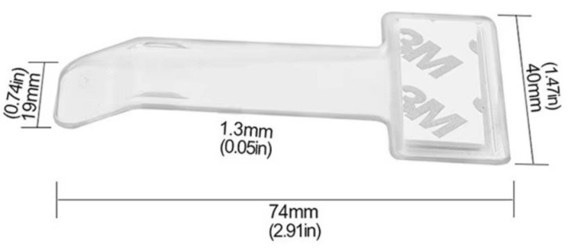 Klip parkovacích lístků na čelní sklo, 2ks