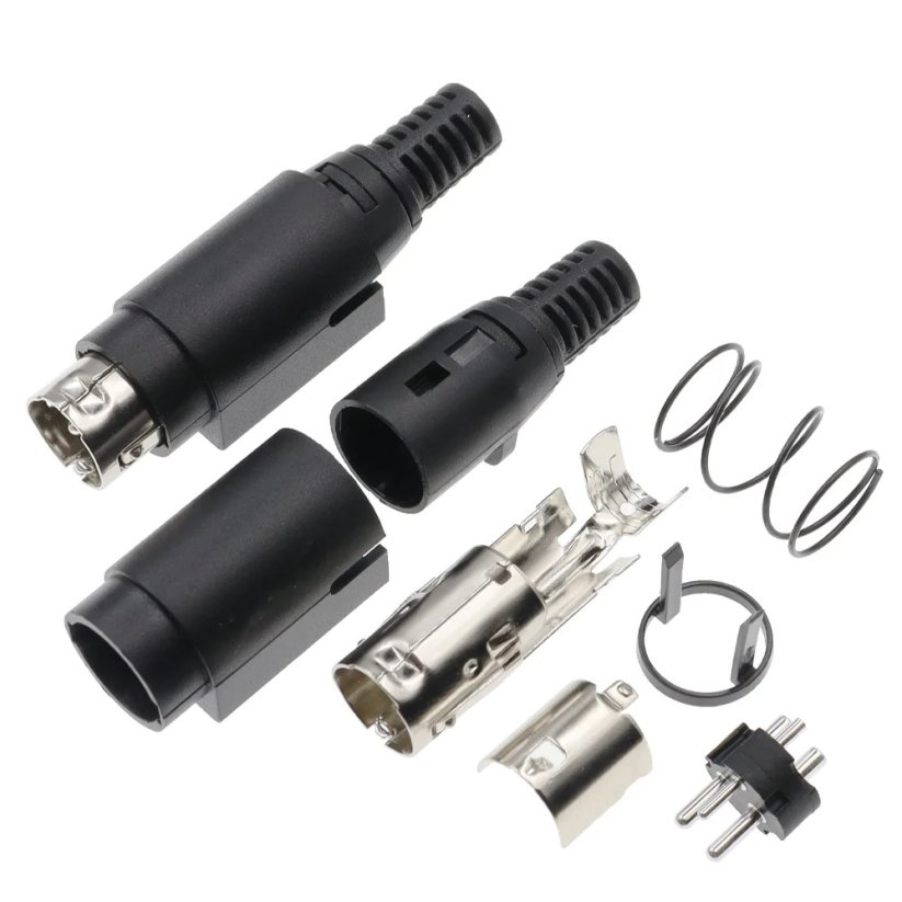 DIN 3Pin Male DC Power konektor, 24V