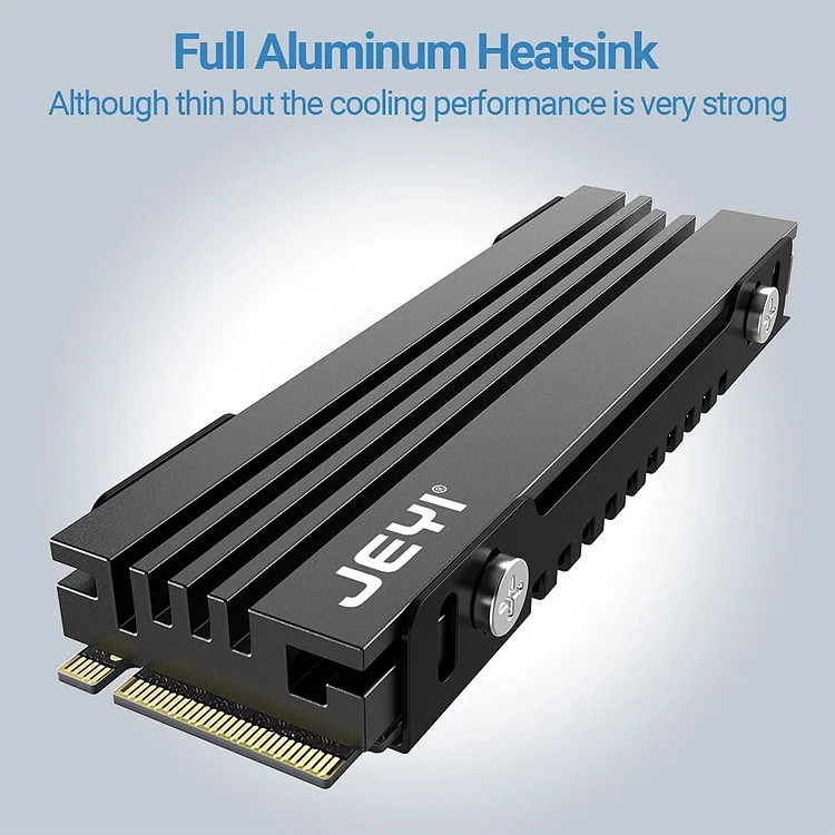 JEYI M.2 SSD chladič 7mm, NVME NGFF hliníkový chladič s termální silikonovou podložkou pro PC a PS5 2280