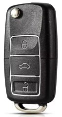 KEYYOU klíč VW Škoda, flip, obal, 3 tlačítka (dioda uprostřed)