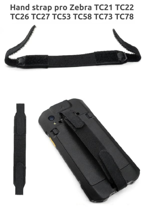 Hand strap - popruh na ruku pro Zebra TC21, TC22, TC26, TC27, TC53, TC58, TC73, TC78, černý