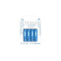 TESLA BLUE+ zinek/uhlík tužková baterie AA (LR06), 4ks