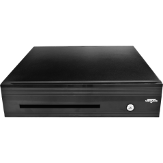 Pokladní zásuvka C425D-Luxe - kuličkové pojezdy, kabel 9-24V, černá