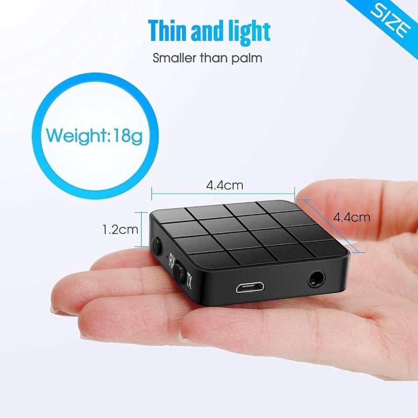 Bluetooth adaptér RX/TX, 3.5mm jack, Li-Po 200mAh