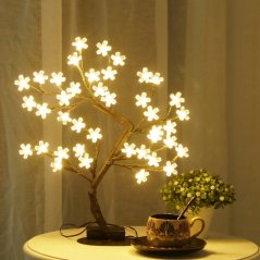 Svítící strom - Třešňový květ, 45cm, 40LED, teplá bílá