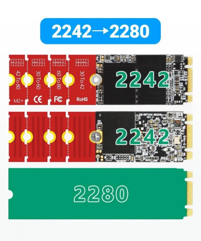 JEYI M.2 SSD NGFF NVMe adaptér rozšíření držáku
