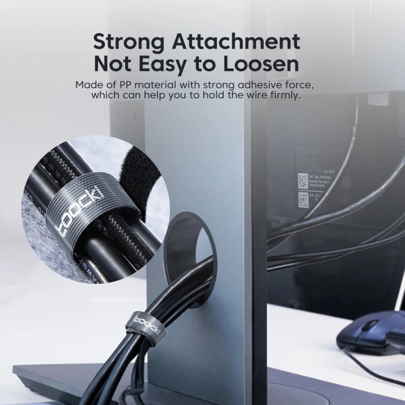 Toocki páska stahovací na správu kabelů, červená, 5m