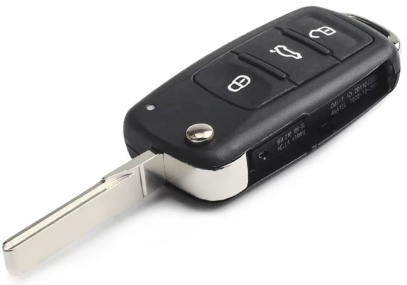 KEYYOU klíč VW Škoda, flip, obal, 3 tlačítka