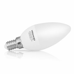 Whitenergy LED žárovka SMD2835 C37 E14 5W bílá mléčná studená - svíčka