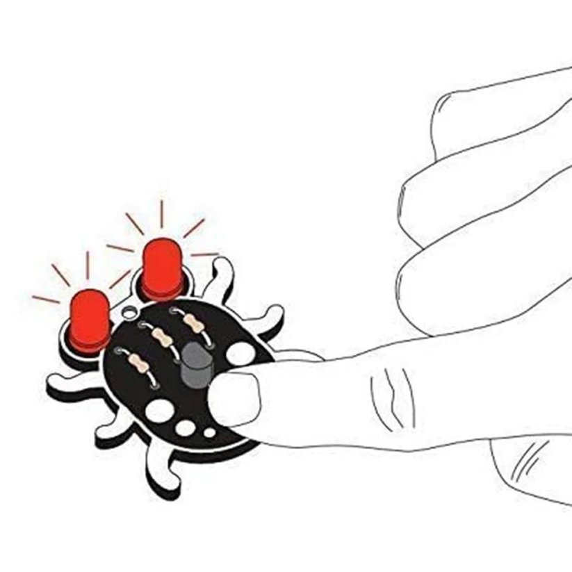 Weevil Eye, stavebnice, DIY sada brouk svítící oči, fialová