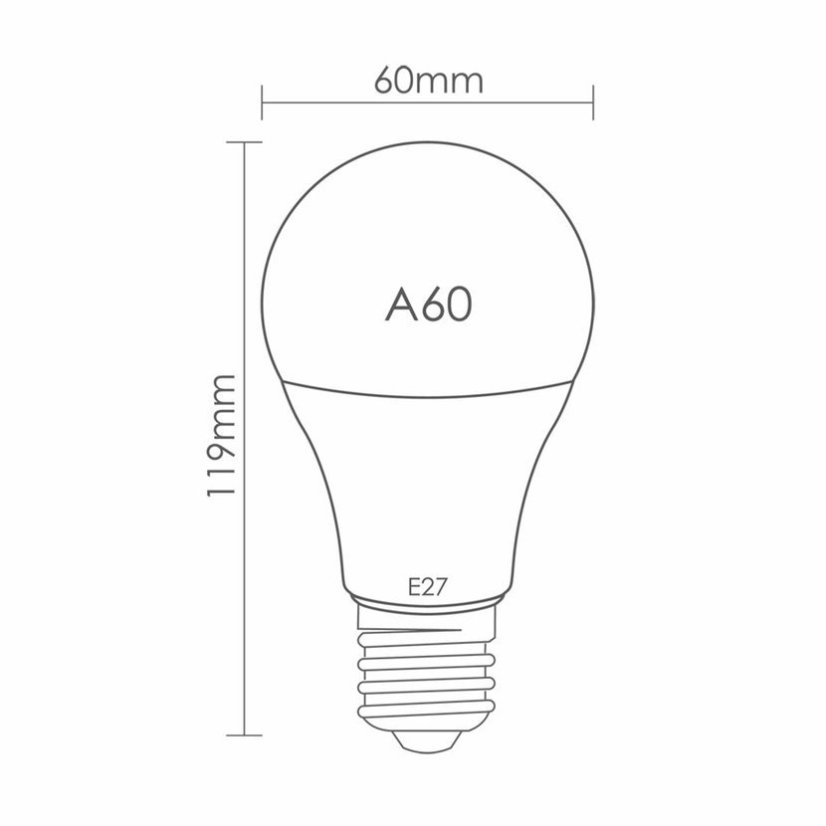 Whitenergy LED žárovka SMD2835 A60 E27 12W bílá mléčná studená