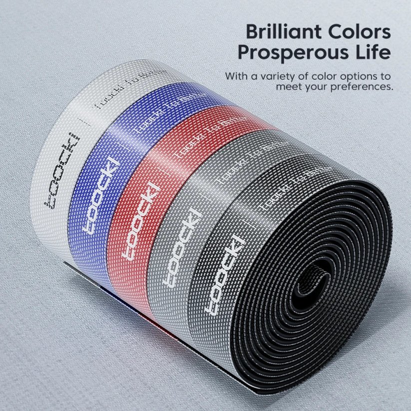 Toocki páska stahovací na správu kabelů, červená, 5m