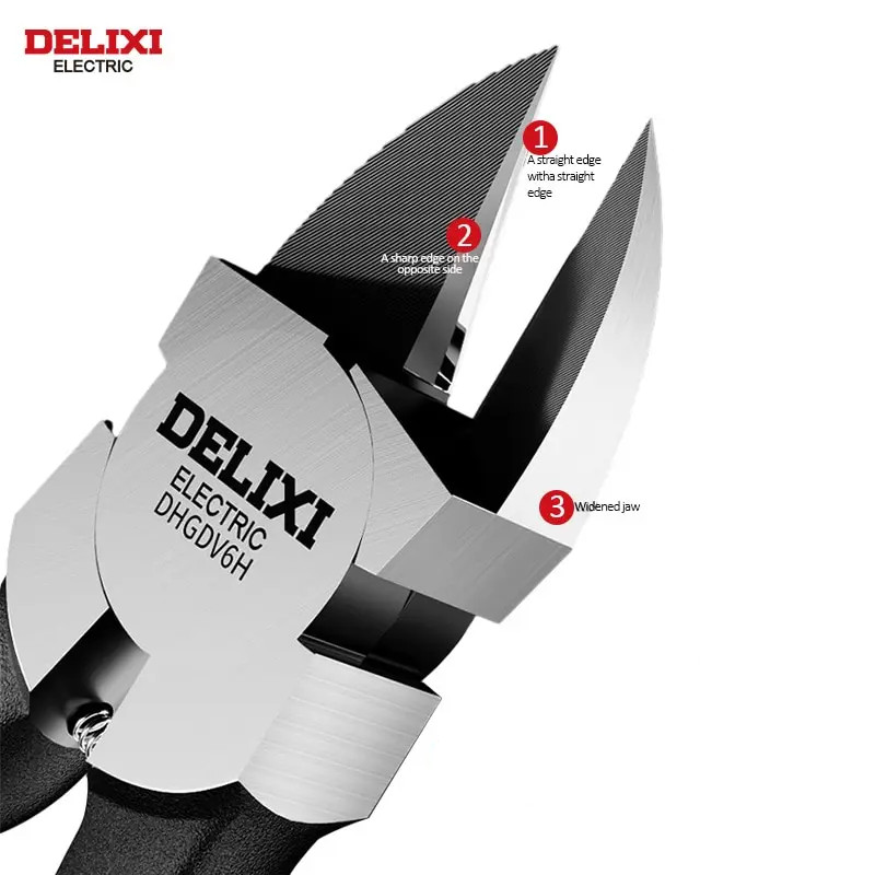 DELIXI ELECTRIC 6p štípací kleště, profesionální průmyslové kleště.
