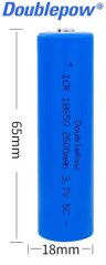 Baterie Doublepow 18650 2600mAh 3.7V 9.62Wh Li-Ion