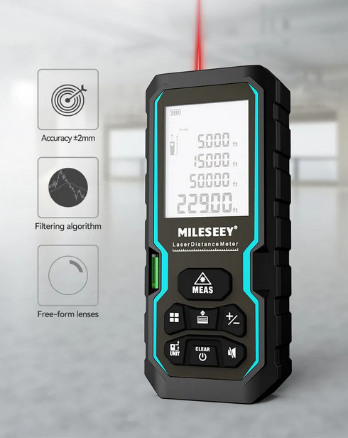 MILESEEY S6 laserový měřič vzdálenosti 40m